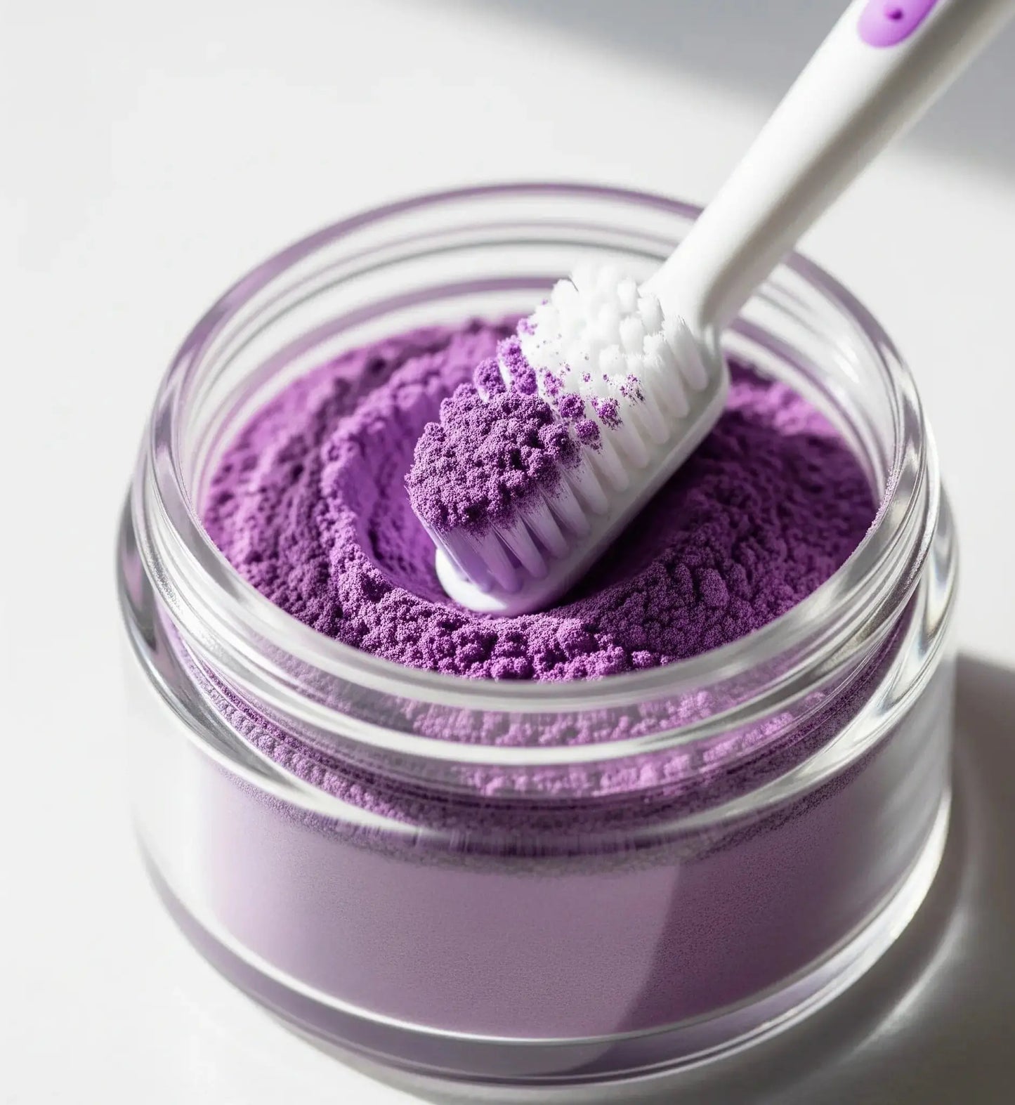 Пудра за избелване на зъби
Мигновен резултат
Лилава пудра